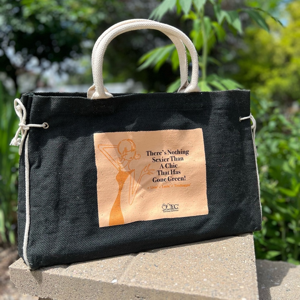 Original art jute totes!  Close out; a few of each are available.
